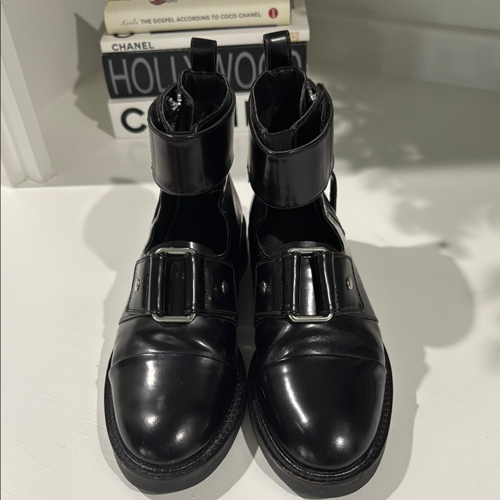 Black Buckle Ankle Boots